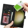 For Samsung Galaxy S23 Ultra Wallet Case Double Folded Edge Skin Touch PU Leather Flip Phone Cover