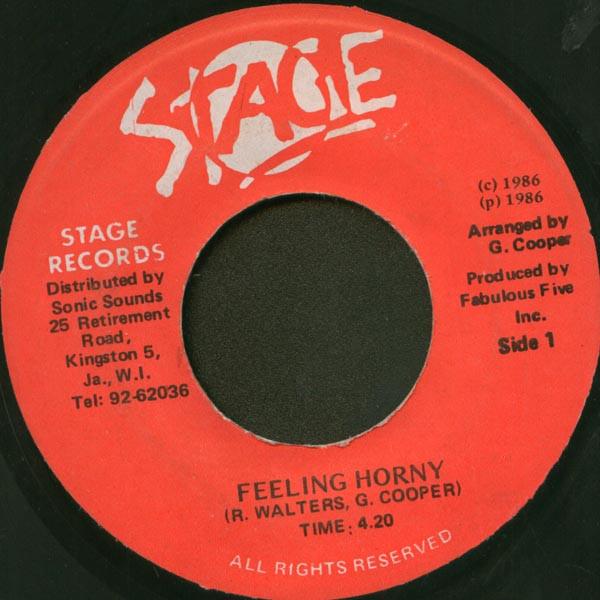 

7inch Record FABULOUS FIVE INC. Feeling Horny NONE Stage Records 1986 Jamaica Reggae Ska Dub Used