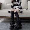 1 paar wijde pijpen gotische stijl warme beenwarmers met gebreide details Perfect voor liefhebbers van minimalistische mode Modieus
