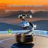 Solar-Powered Rotating Car Air Freshener: High-End Perfume Decoration for Center Console