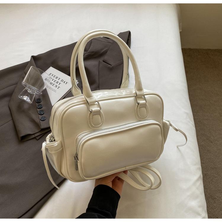 Backpack Women's Backpack 2025 New Large Capacity Niche Simple Commuter College College Wind Leather School Bag