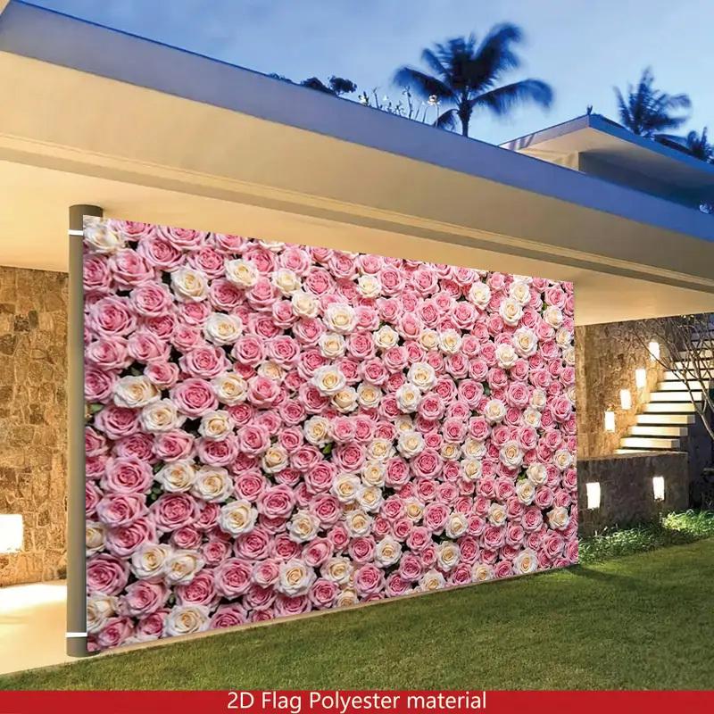1Pcs Modern Minimalist Pink Rose Decoration Background Backdrop Decorations For Photo Studio Photo Booth Party