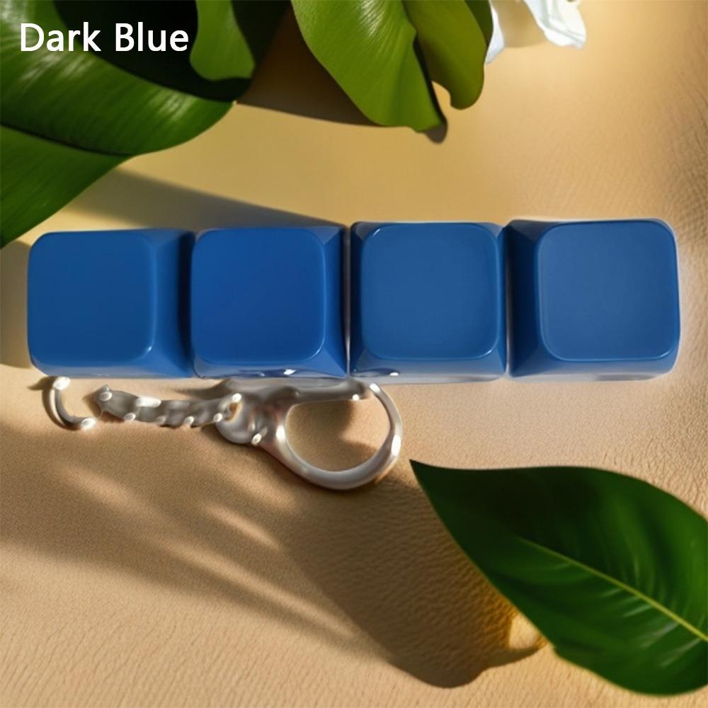 New Diy Keycaps Keyboard Fidget Toys with Keychain Stress Relief Keyboard Keychain Finger Button 4-button Shaft Tester Adults