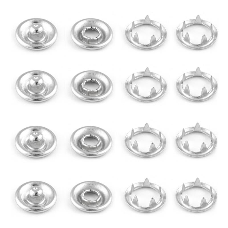 

50Sets 9.5/11mm Metal Iron Snap Button Rhodium Press Button Studs Fasteners DIY Hand Sewing Leather Clothes Jewelry Accessories 9.5mm