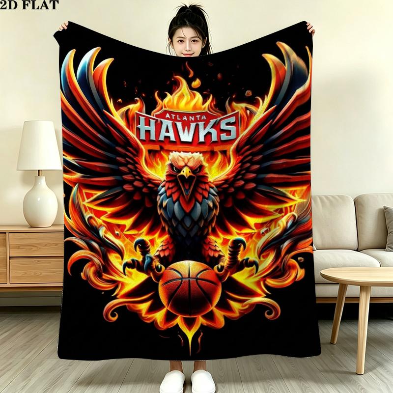 Hawthorn Football Club Print Flannel Blanket, High quality Comfortable for All Seasons, Home Decor, Warmth and Comfort, Perfect for Christmas Gifts