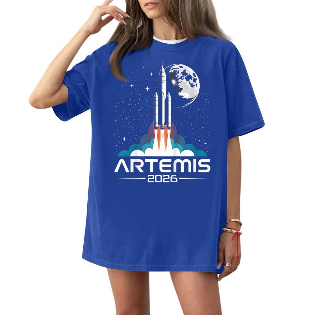 Damen Modisches Lässiges Kurzarm-T-Shirt mit Aufdruck Rundhals-Top