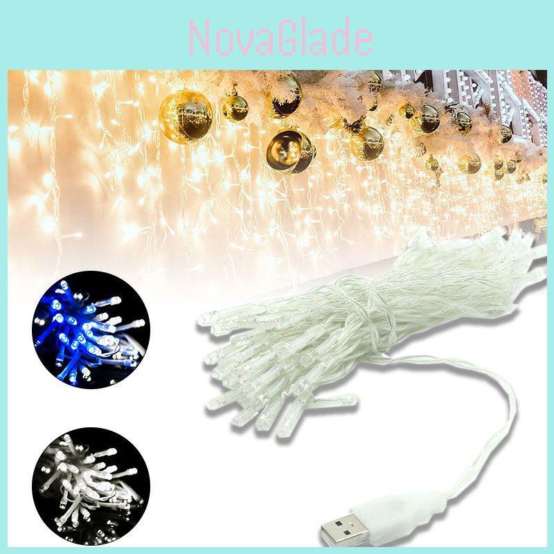 Usb Led String Of Lights With Meteor Shower Effect For Christmas And Holiday Decor