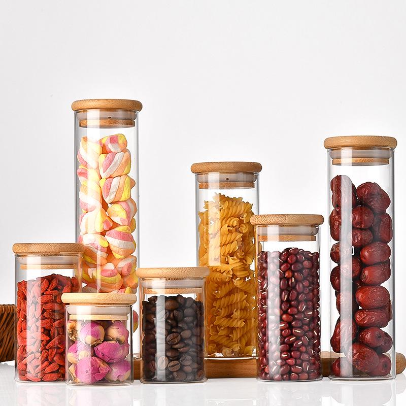 Glass Canister for Seasoning, Coffee Beans, and Tea - Transparent, Food-Grade, Airtight Storage Jar