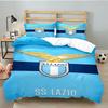 3PCS Lazio Football Crest Bedding set,Ideal For1pc Duvet Cover And 2pcs Pillowcases Perfect for Christmas gift,Ideal for Bedroom, Dormitory