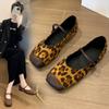 Fashion Leopard Print Women's Flat Shoes, Suede Shallow Mouth Casual Loafers 2025 Spring and Autumn Brand Fashion Soft Mujer Zapatillas