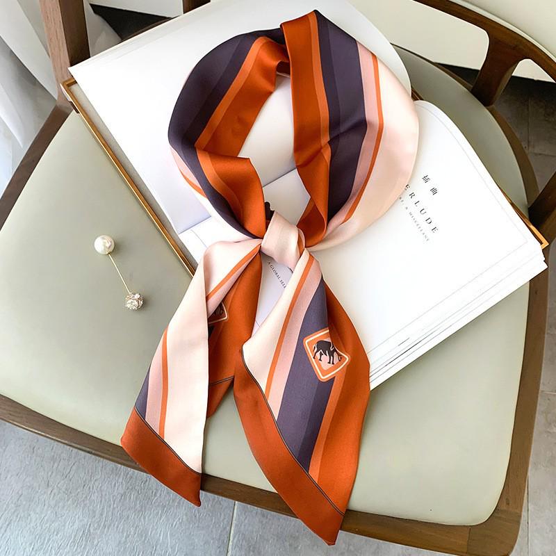 Korean Polka Dot Skinny Scarf: Imitation Silk Spring/Summer Neck Scarf & Headband Tie for Women