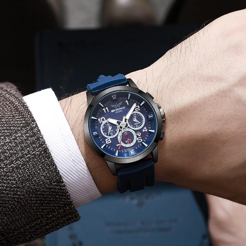 Casual Men'S Watch Calendar Silicone Watch Quartz Men'S Watch