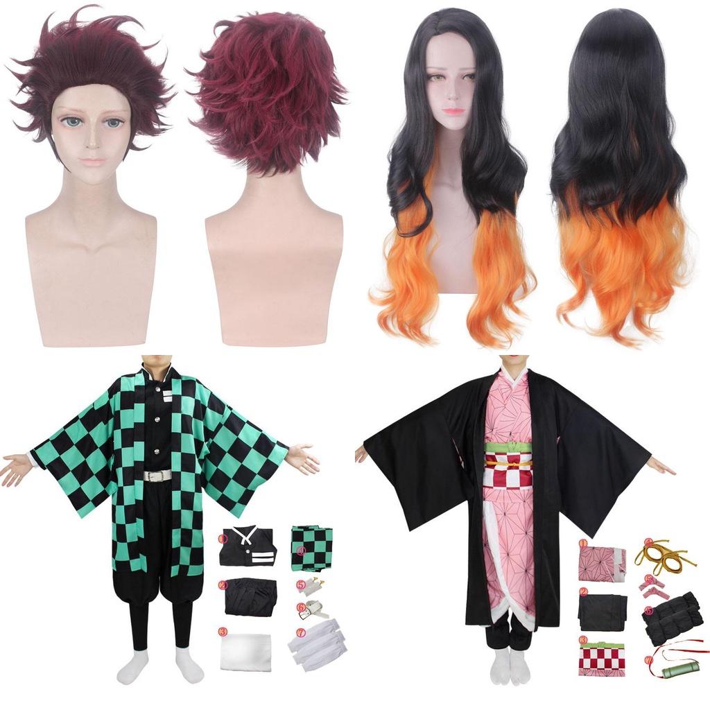 Demon Kimetsu Slayer No Yaiba Kamado Nezuko Cosplay Costume Kimono Suit Robes