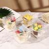 Transparent Cake Box Plastic Dessert Cupcake Packaging Box with Handle Wedding Birthday Party Supplies Gift Wrapping Decoration
