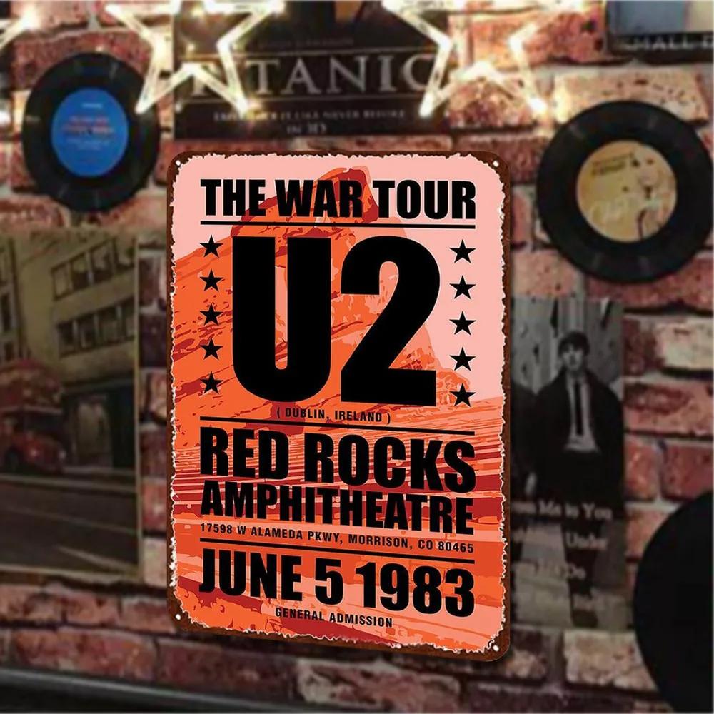 Vintage Metal Music Plaque, Retro Wall Art Decor for Bar Home