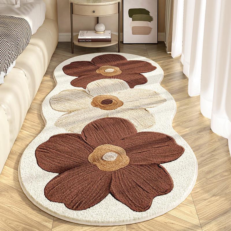 Cross-border Flower Imitation Cashmere Rug for Home, Living Room, Sofa, Bedroom, and Bedside