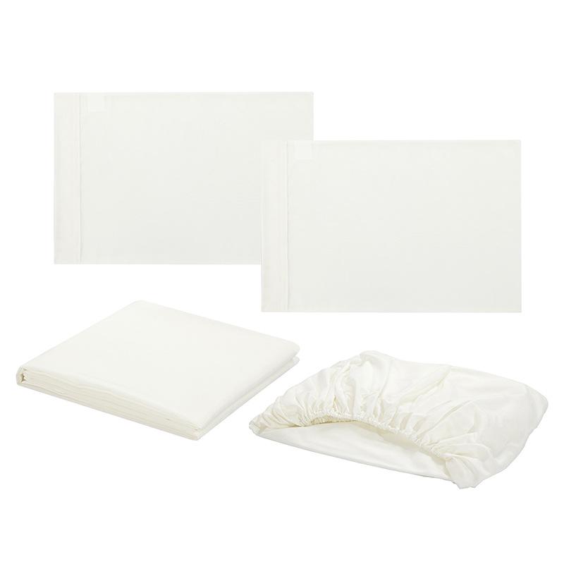 Set de lenjerie de pat king-size, 4 sau 3 bucăți, cearșaf confortabil, respirabil, cearșaf de pat de lux, buzunare adânci, cearșaf de pat pentru răcire fără șifon, lenjerie de pat de hotel lavabilă la mașină