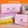 Smiling Pink Cute Pom Large Capacity Pencil Case Plush Storage Bag Students For