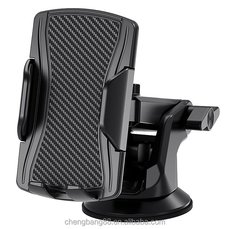 ChengBang Military-Grade Protection ABS Plastic Rotatable 360 Phone Mount Sticky Suction Car Mount Phone Holder Compatible чёрный