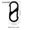 S-Shaped Double-Headed Carabiner for Backpack: High-Elasticity, Two-Way, Spring-Loaded Buckle