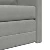 Floor Sofa with Sleeping Function Light Grey 122x204x55 Cm Velvet