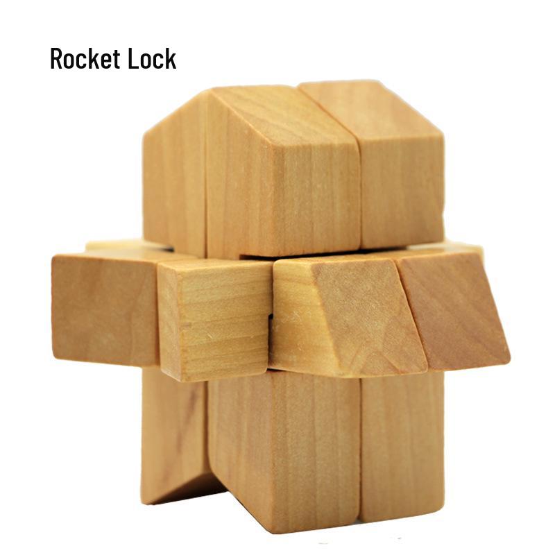 100-Piece Kongming Lock Wooden Puzzle Set for Kids and Adults