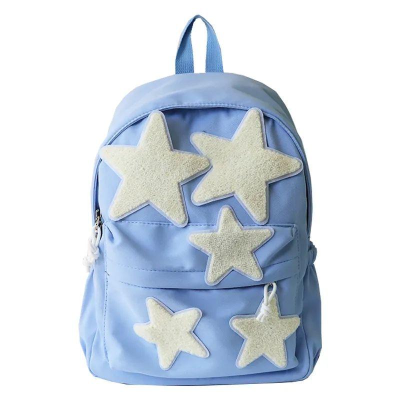 Schoolbag Japanese cute girl niche homemade pentagram backpack ins versatile college student schoolbag female high school backpack