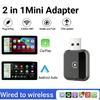 Wireless CarPlay Adapter for iPhone Convert Wired To Wireless Apple CarPlay Adapter Mini Size with Extension Cable USB USB-C