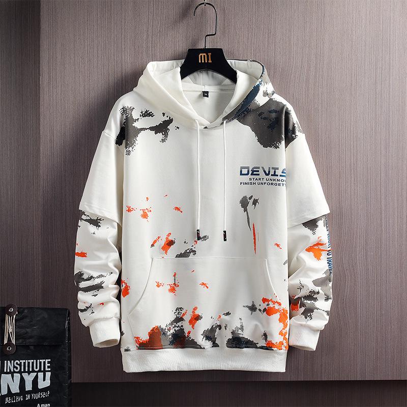 Men's Trendy Hooded Two-Piece Long Sleeve Jacket - Spring/Autumn