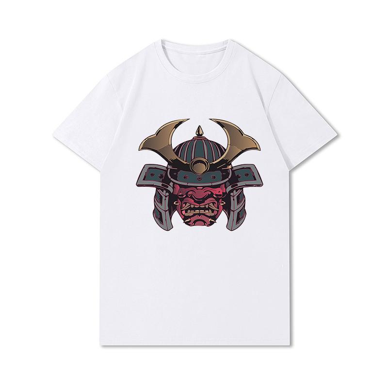 Tricouri 100% bumbac de vară pentru bărbați Vintage Samurai Retro Japanese Gaming 2077 Art Gam Printed Casual Top Tricouri