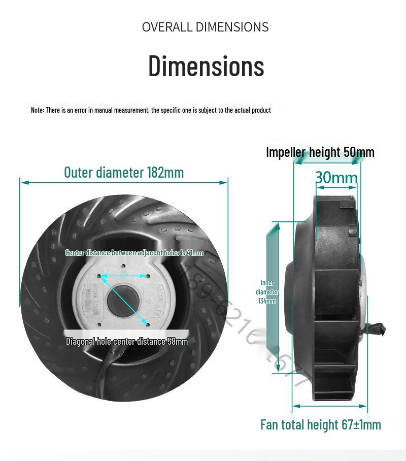 180FLJ4-2WS 380V External Rotor Fan for Industrial Cabinet Ventilation and Variable Frequency Servo Cooling