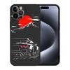 Customizable Embossed Sports Car TPU Case for Black Apple 15 Pro Max - Straight Edge Design
