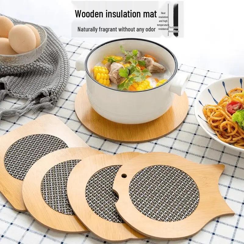 Bamboo Fiber Insulated Table Mat & Coaster - Anti-Scald Pot Pad