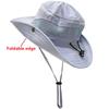 Summer Sun Bucket Hats Quick Dry Wide Brim Mesh Breathable Outdoor Fisherman Hats  UV Protection Sunshade Mountaineering Hat