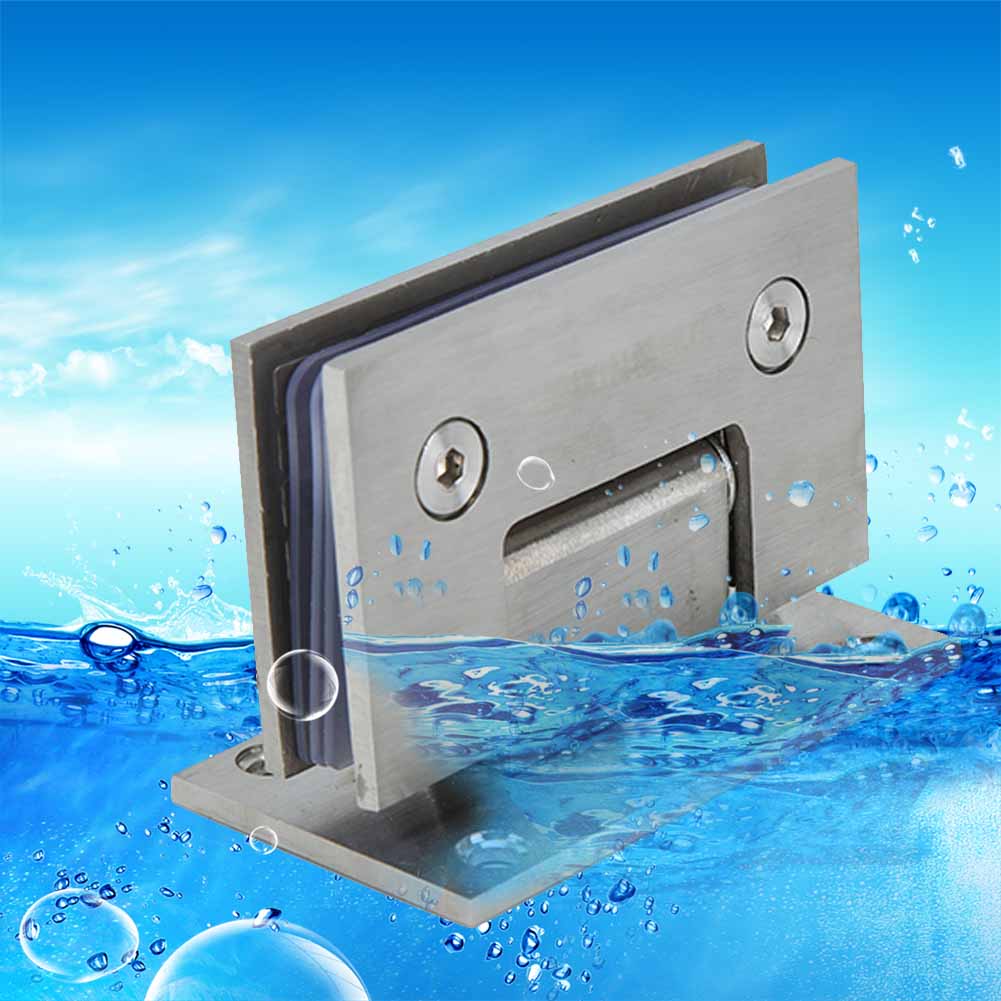 90 Degrees  Stainless Steel Hinge 8‑12mm Wall Bracket For Glass Door Shower Door Hinge