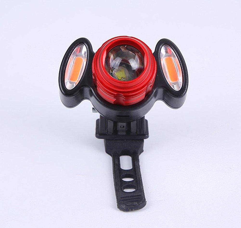 Waterproof Bike USB Super LED 4 Brightness Red Light, Charging, Bright, Headlight, Rotatable, Modes,