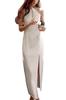 PlaisteL Sequin Halter Neck Dress Size Elegant Long Party Halter Neck Spring White Sparkly White Size Small (Sleeveless, White, Small) - Dress, Dress,