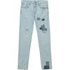 Jeans Men's Light Blue Moderate Tapered Pants 28833-1301