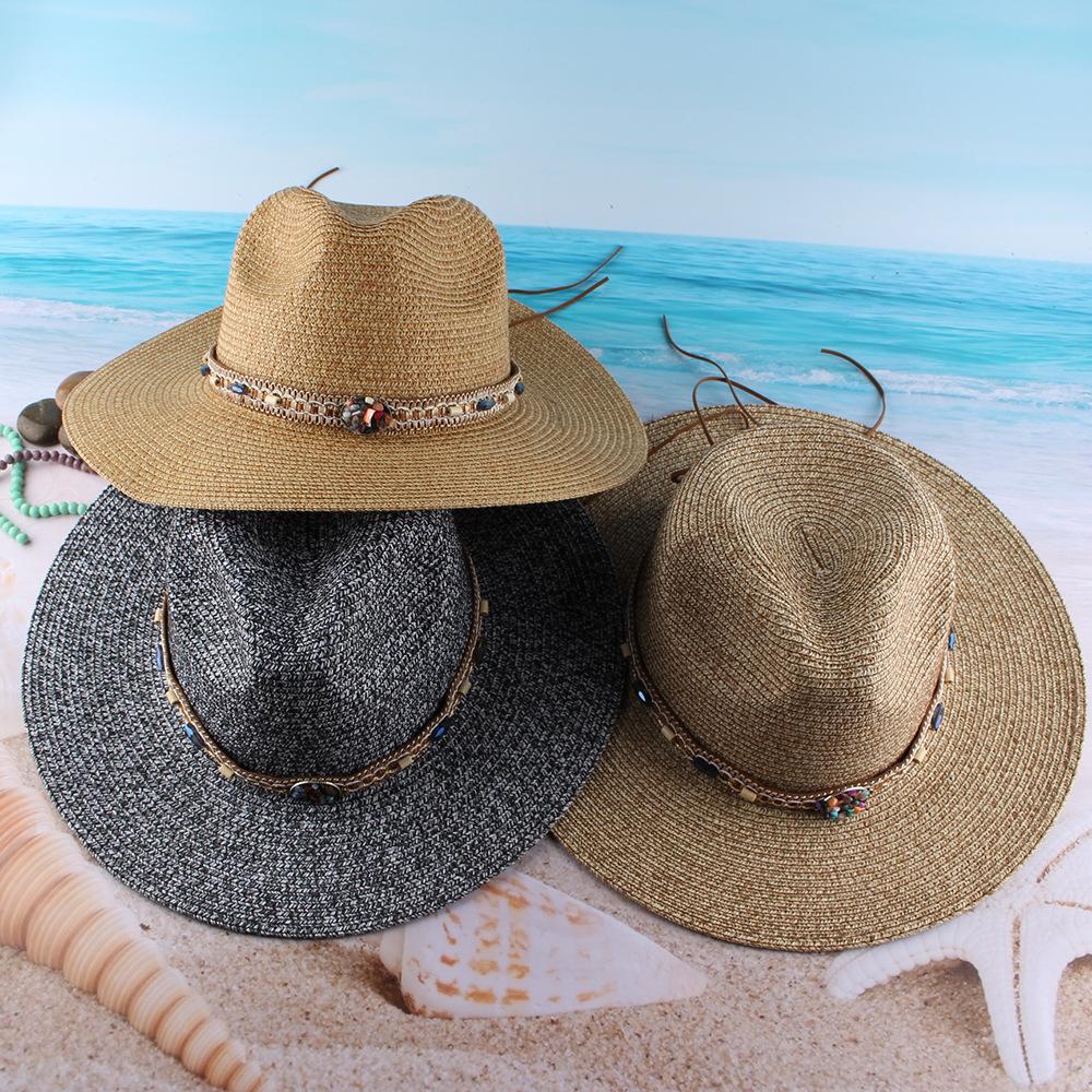 New European and American Style Jazz Sunshade Sunscreen Beach Hat, Women's Spring and Summer Comfortable and Breathable Versatile Bell Hat