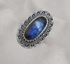 Handmade 925 Sterling Silver Labradorite Ring: Vintage Boho Statement Jewelry