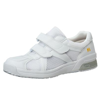 Nurse Nursing Slip Medical Elepass Electrostatic [Midori Anzen] Shoes, Sneakers, Medical, Care, Resistant, Lightweight, Unisex, CSS306N, White, 24.0cm