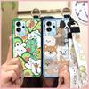 Dirt-resistant Ring Phone Case For ZTE Blade V40 Pro Protective Cute Kickstand Wrist Strap Shockproof Back Cover Durable