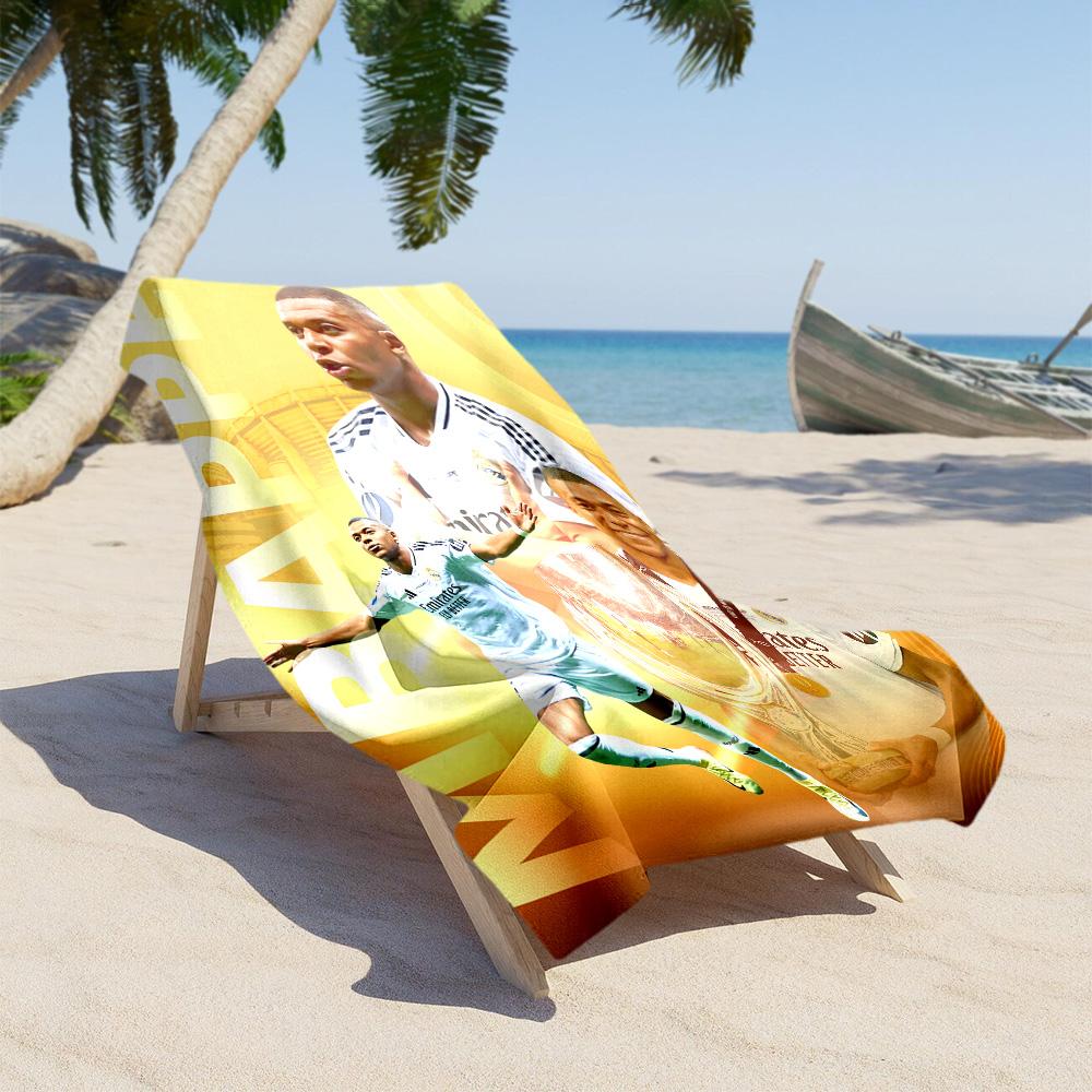 Star Player Kylian Mbappé Beach Towel Super Soft Absorbent Comfortable Lightweight