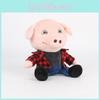 Pork Spoof John Parodies Pig Headed Human Plush Toy Checkered Shirt Design