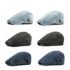 Men Washed Denim Beret Retro Flat Cap Spring Autumn Thin Newsboy Hat Women Casual Adjustable Duckbill Cap Trendy Cabbie Hat
