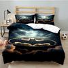 Red Cape Hero 3PCS Bedding set,Ideal for 1pc Duvet Cover And 2pcs Pillowcases Perfect for Fan gift,Ideal for Bedroom, Dormitory