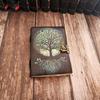 Tree Printed Leather Journal, Notebook, Sketch book, Leather Dairy, 200 Deckle Page Writing Journal, Book, Wedding Gift,