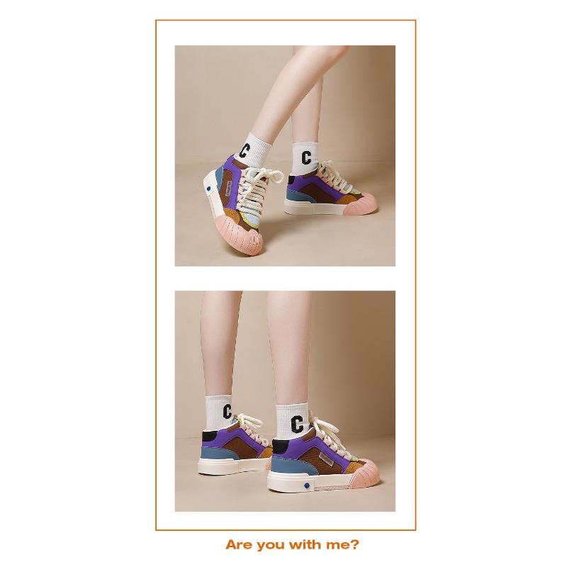 Autumn New Thick Soled Height Increasing White Shoes for Casual and Versatile Sports