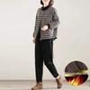 Mom's New Autumn/Winter Lightweight Plaid Cotton Jacket - Loose Fit, Plus Size, Casual Korean Style Outerwear for Women