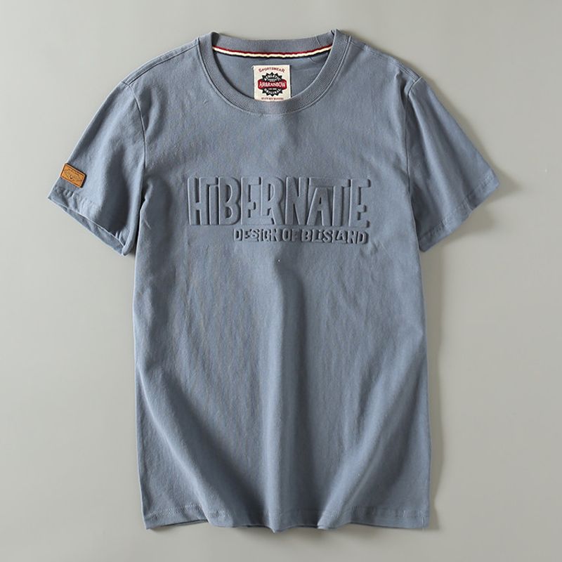 Foreign Trade Export Cut-off Cotton Washed Short-Sleeved T-shirt